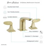 Chateau 8 in. Widespread, 2-Handle, Bathroom Faucet in Brushed Gold