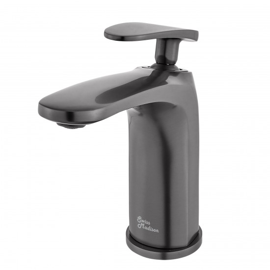 Sublime Single Hole, Single-Handle, Bathroom Faucet in Gunmetal Grey