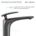 Sublime Single Hole, Single-Handle, Bathroom Faucet in Gunmetal Grey