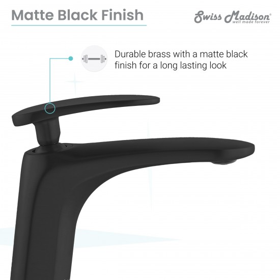 Sublime Single Hole, Single-Handle, Bathroom Faucet in Matte Black