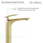 Sublime Single Hole, Single-Handle, High Arc Bathroom Faucet in Brushed Gold