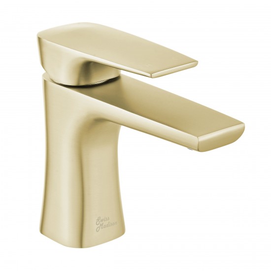 Monaco Single Hole, Single-Handle, Bathroom Faucet in Brushed Gold