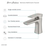 Monaco Single Hole, Single-Handle, Bathroom Faucet in Brushed Nickel