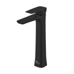 Monaco Single Hole, Single-Handle, High Arc Bathroom Faucet in Matte Black