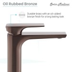 Monaco Single Hole, Single-Handle, High Arc Bathroom Faucet in Oil Rubbed Bronze