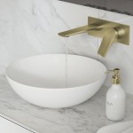 Monaco Single-Handle, Wall-Mount, Bathroom Faucet in Brushed Gold