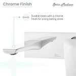 Monaco Single-Handle, Wall-Mount, Bathroom Faucet in Chrome