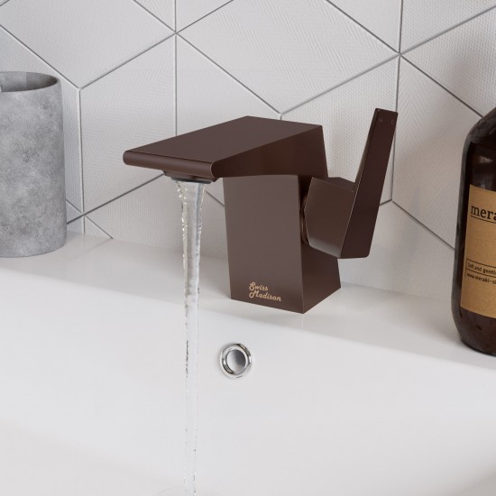 Carre Single Hole, Single-Handle, Bathroom Faucet in Oil Rubbed Bronze