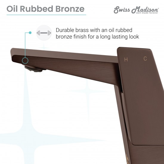 Carre Single Hole, Single-Handle, Bathroom Faucet in Oil Rubbed Bronze