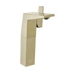 Carre Single Hole, Single-Handle, High Arc Bathroom Faucet in Brushed Gold