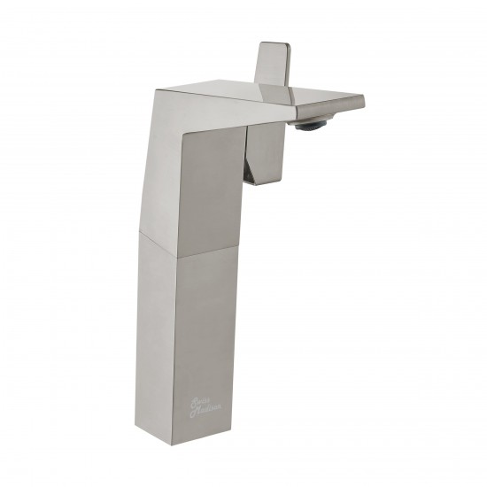 Carre Single Hole, Single-Handle, High Arc Bathroom Faucet in Brushed Nickel