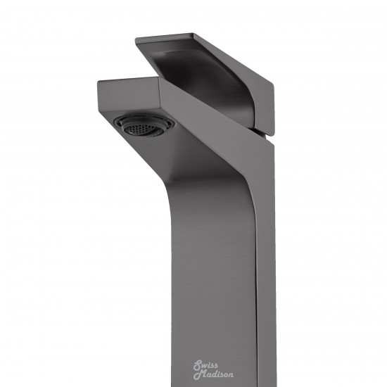 Voltaire Single Hole, Single-Handle, Bathroom Faucet in Gunmetal Grey