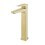 Voltaire Single Hole, Single-Handle, High Arc Bathroom Faucet in Brushed Gold