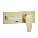 Voltaire Single-Handle, Wall-Mount, Bathroom Faucet in Brushed Gold