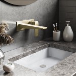 Voltaire Single-Handle, Wall-Mount, Bathroom Faucet in Brushed Gold