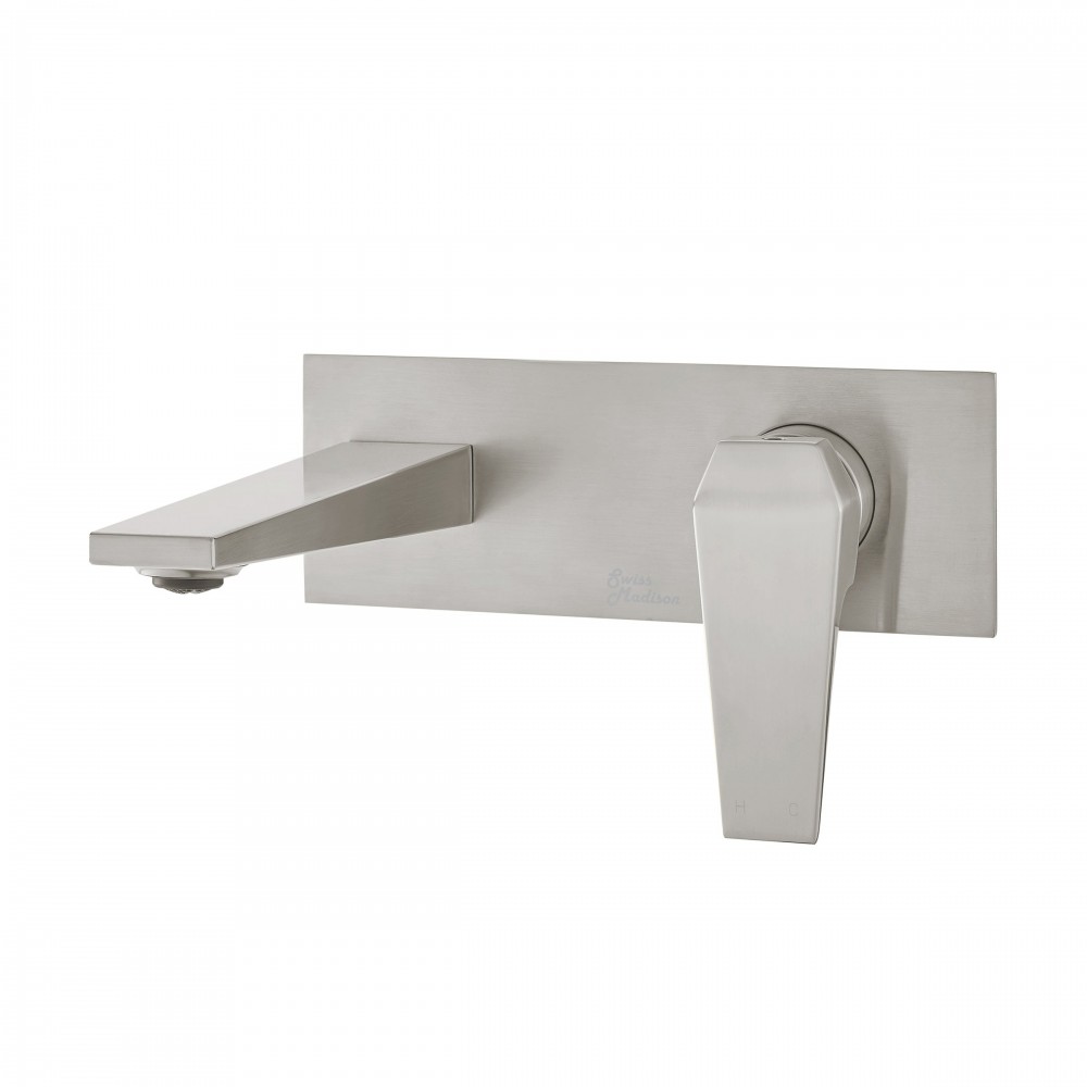 Voltaire Single-Handle, Wall-Mount, Bathroom Faucet in Brushed Nickel