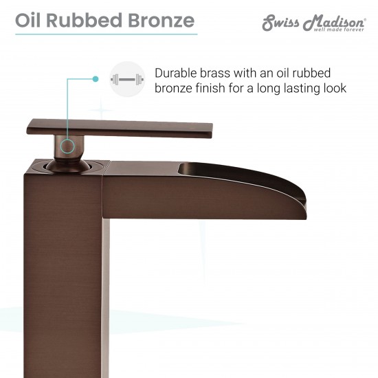 Concorde Single Hole, Single-Handle, Waterfall Bathroom Faucet Oil Rubbed Bronze