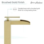 Concorde Single Hole, Single-Handle, High Arc Waterfall, Faucet in Brushed Gold