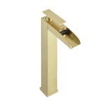 Concorde Single Hole, Single-Handle, High Arc Waterfall, Faucet in Brushed Gold