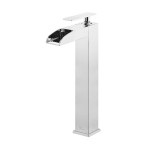 Concorde Single Hole, Single-Handle, High Arc Waterfall, Bathroom Faucet, Chrome
