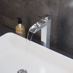Concorde Single Hole, Single-Handle, High Arc Waterfall, Bathroom Faucet, Chrome