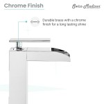 Concorde Single Hole, Single-Handle, High Arc Waterfall, Bathroom Faucet, Chrome