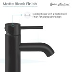 Ivy Single Hole, Single-Handle, Bathroom Faucet in Matte Black
