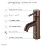 Ivy Single Hole, Single-Handle, Bathroom Faucet in Oil Rubbed Bronze