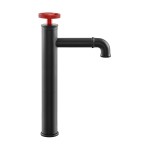 Avallon Single Hole, Single-Handle Wheel, High Arc Bathroom Faucet, Matte Black