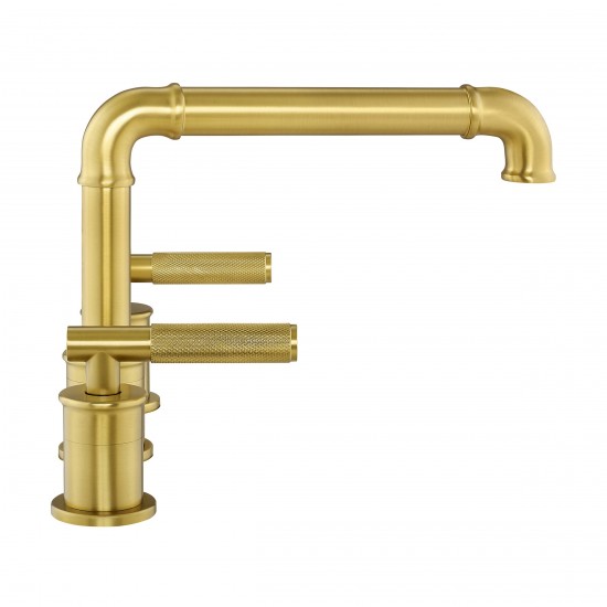 Avallon 8 in. Widespread, Sleek Handle, Bathroom Faucet in Brushed Gold