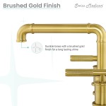 Avallon 8 in. Widespread, Sleek Handle, Bathroom Faucet in Brushed Gold