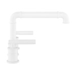 Avallon 8 in. Widespread, Sleek Handle, Bathroom Faucet in Matte White