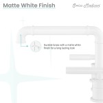 Avallon 8 in. Widespread, Sleek Handle, Bathroom Faucet in Matte White