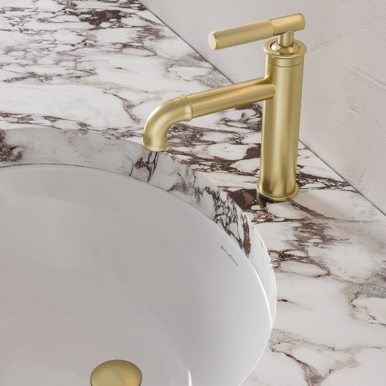 Avallon Single Hole, Single-Handle Sleek, Bathroom Faucet in Brushed Gold