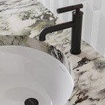 Avallon Single Hole, Single-Handle Sleek, Bathroom Faucet in Matte Black