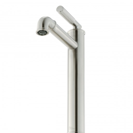 Avallon Single Hole/Single-Handle Sleek/High Arc Bathroom Faucet, Brushed Nickel