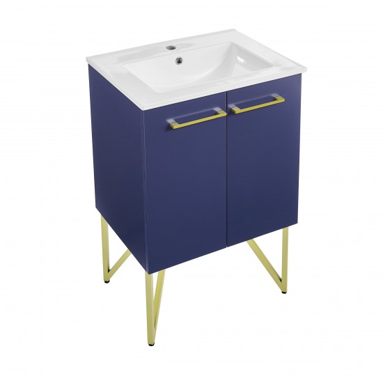 Swiss Madison Annecy 24 Bathroom Vanity in Navy Blue