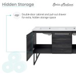 Annecy 60 Double, Black Walnut, Two Doors, One Drawer, Bathroom Vanity