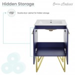 Swiss Madison Annecy 24" Bathroom Vanity in Granger Blue