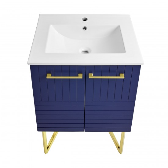 Swiss Madison Annecy 24" Bathroom Vanity in Granger Blue