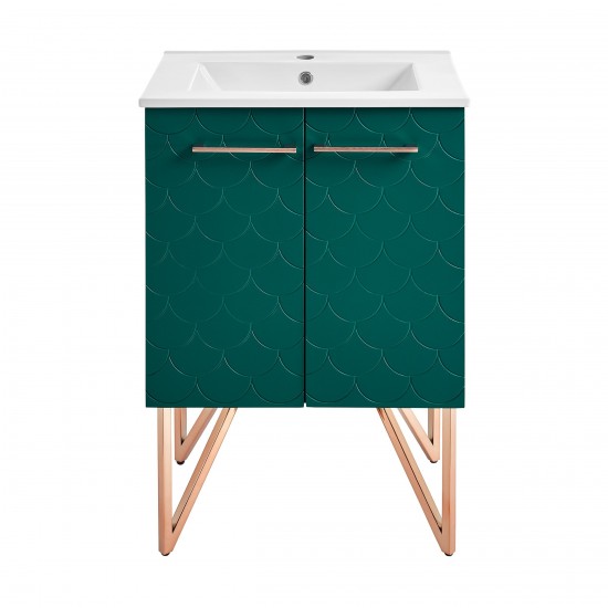 Swiss Madison Annecy 24" Bathroom Vanity in Barracuda Teal