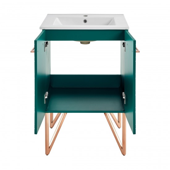 Swiss Madison Annecy 24" Bathroom Vanity in Barracuda Teal
