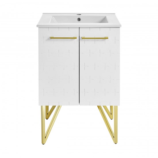 Swiss Madison Annecy 24" Bathroom Vanity in Galaxy White