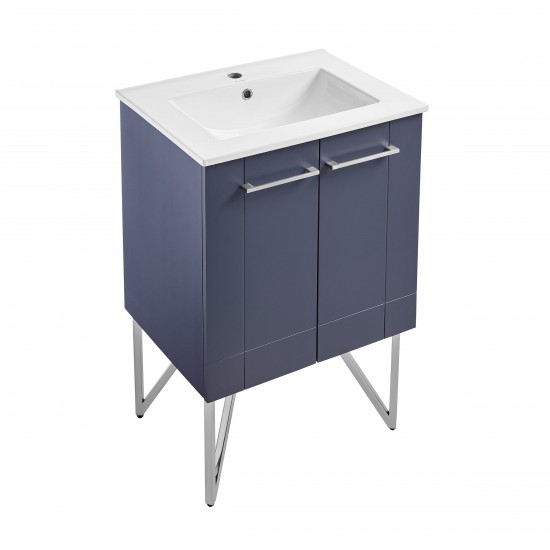 Swiss Madison Annecy 24" Bathroom Vanity in Cinder Purple