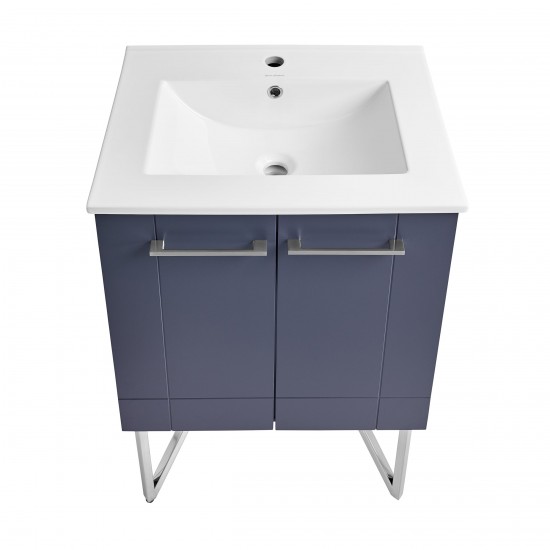 Swiss Madison Annecy 24" Bathroom Vanity in Cinder Purple