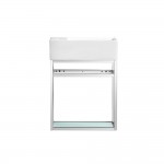 Pierre 19.5 Single, Open Shelf, Chrome Metal Frame Bathroom Vanity
