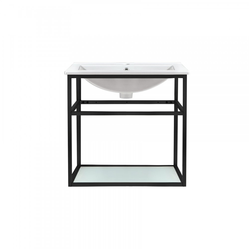 Pierre 24 Single, Metal Frame, Open Shelf, Bathroom Vanity