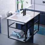 Pierre 24 Single, Metal Frame, Open Shelf, Bathroom Vanity