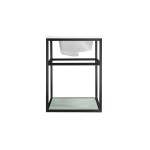 Pierre 36 Single, Metal Frame, Open Shelf, Bathroom Vanity