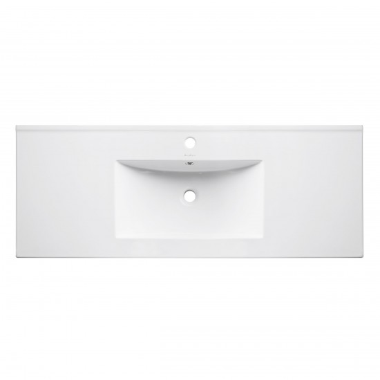 Pierre 48 Single, Open Shelf, Chrome Metal Frame Bathroom Vanity